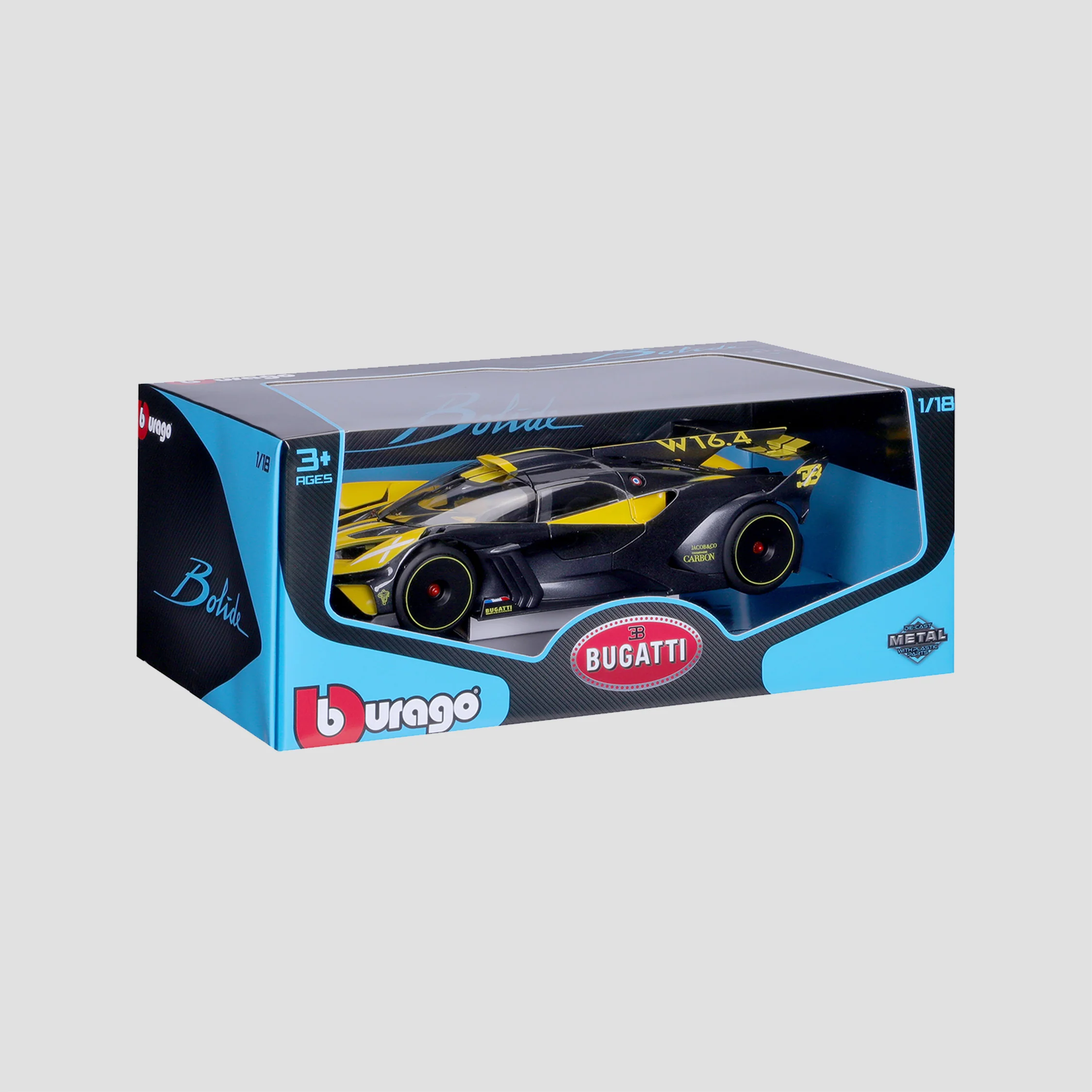 BUGATTI BOLIDE SCALE MODEL 1:18 YELLOW - Image 4