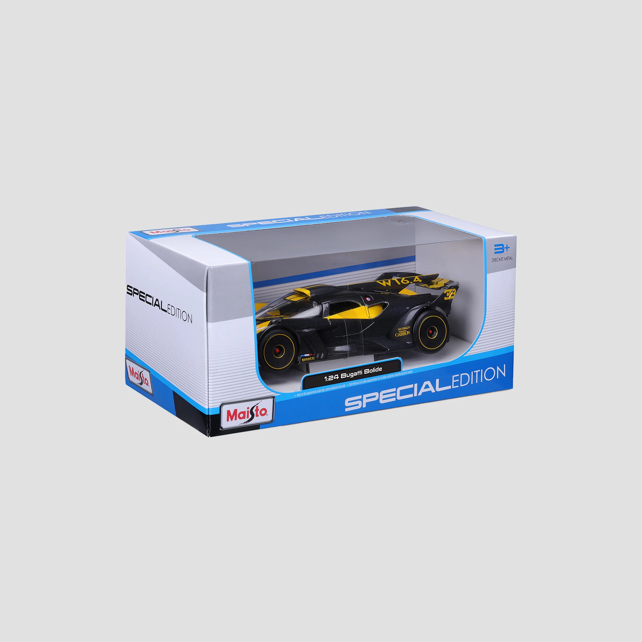 BUGATTI BOLIDE SCALE MODEL 1:24 YELLOW - Image 4