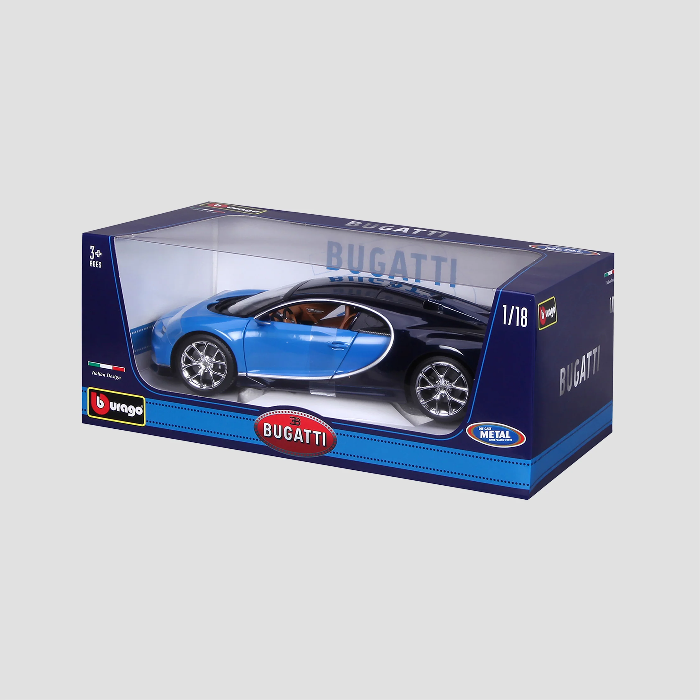 BUGATTI CHIRON SCALE MODEL 1:18 BLUE - Image 4