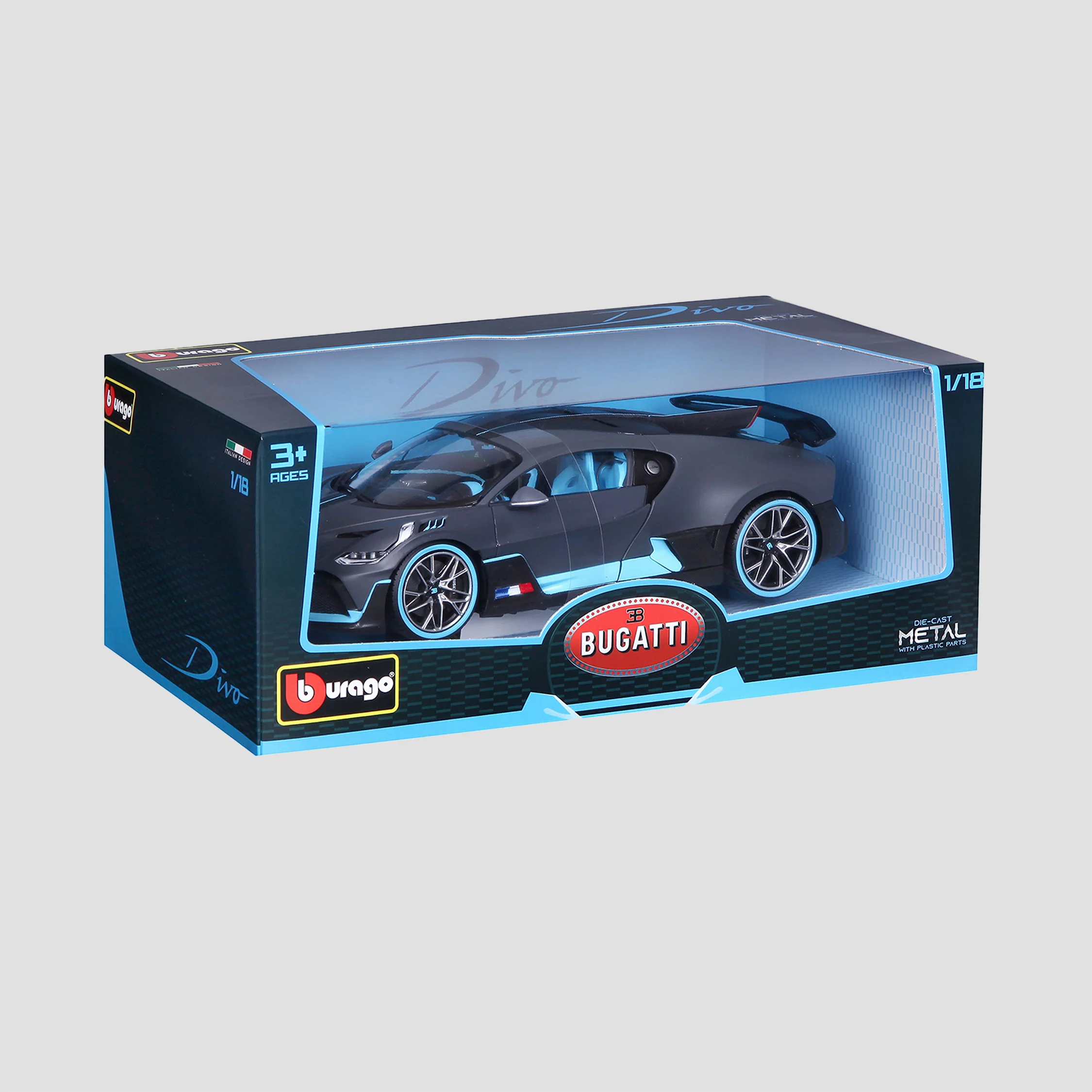 BUGATTI DIVO SCALE MODEL 1:18 GREY - Image 5