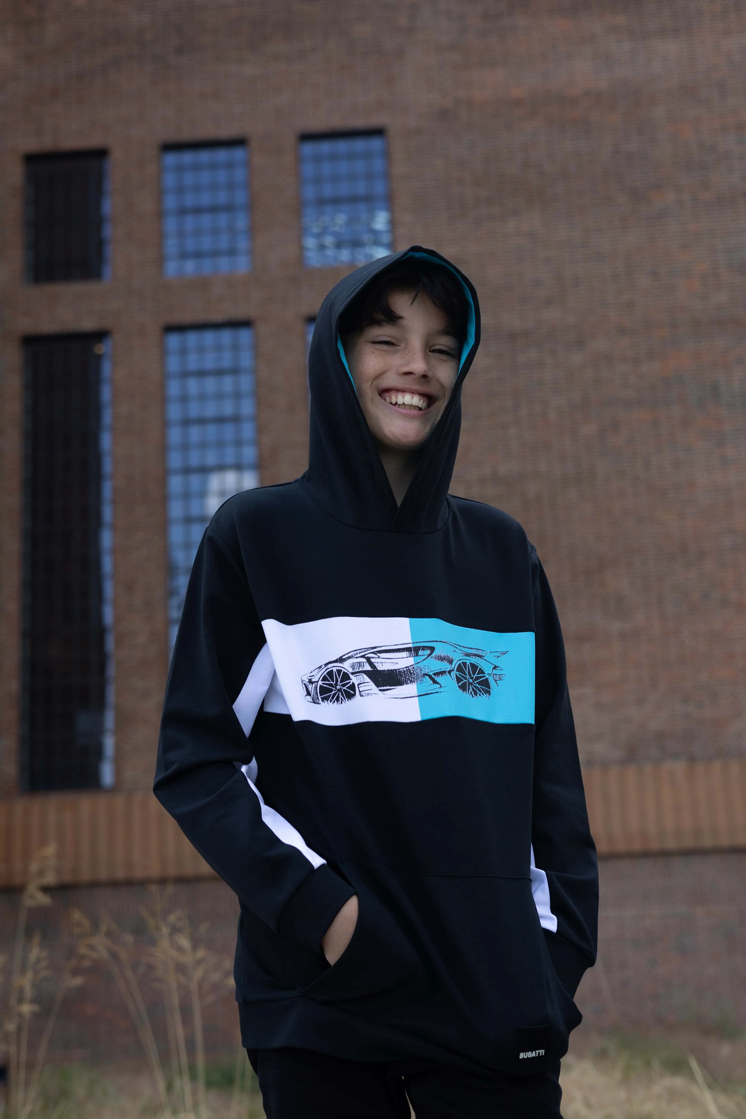 BUGATTI KIDS DIVO SKETCH BLACK HOODIE - Image 4