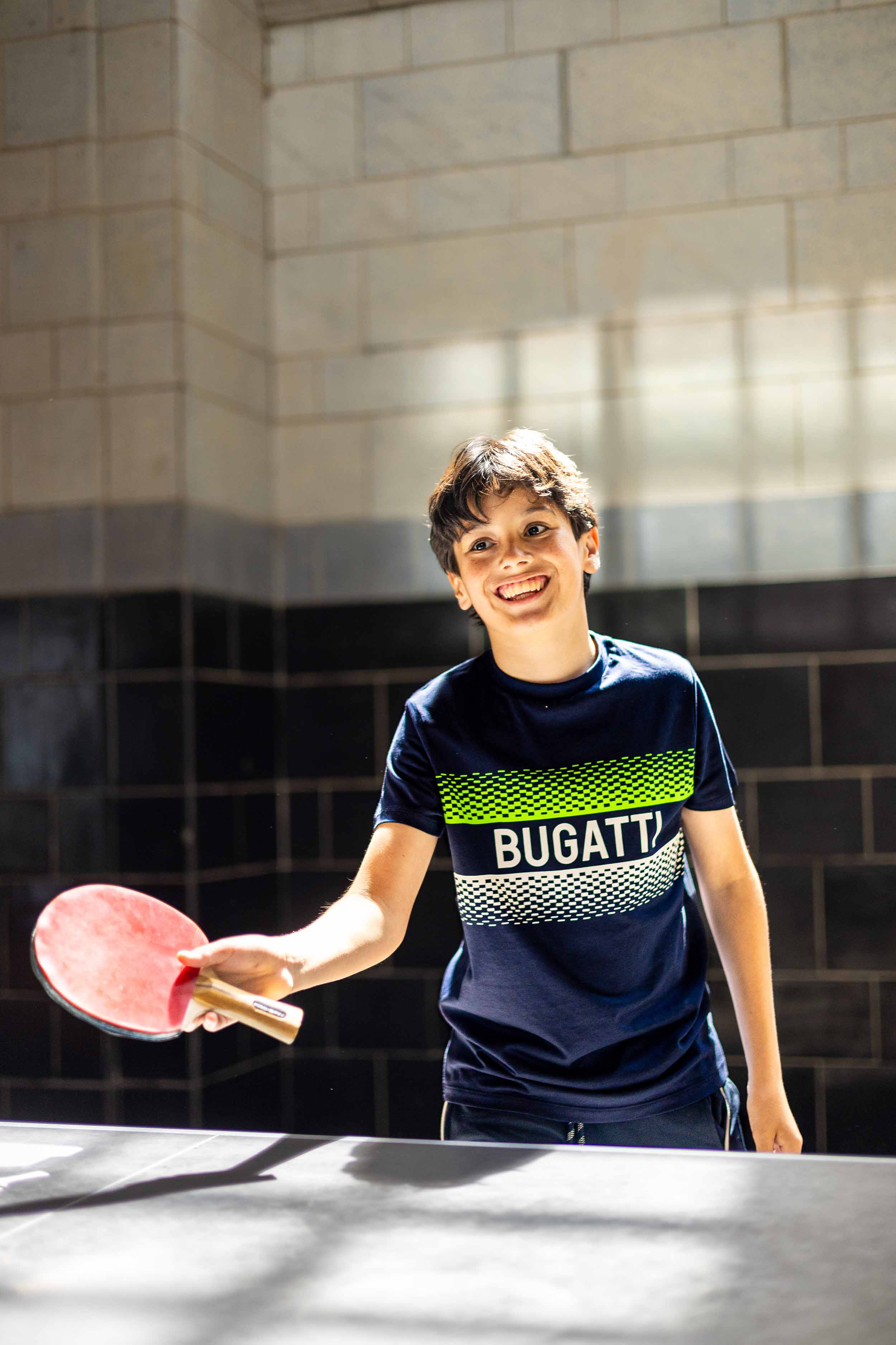 BUGATTI KIDS LARGE LOGO T-SHIRT NAVY - Image 3