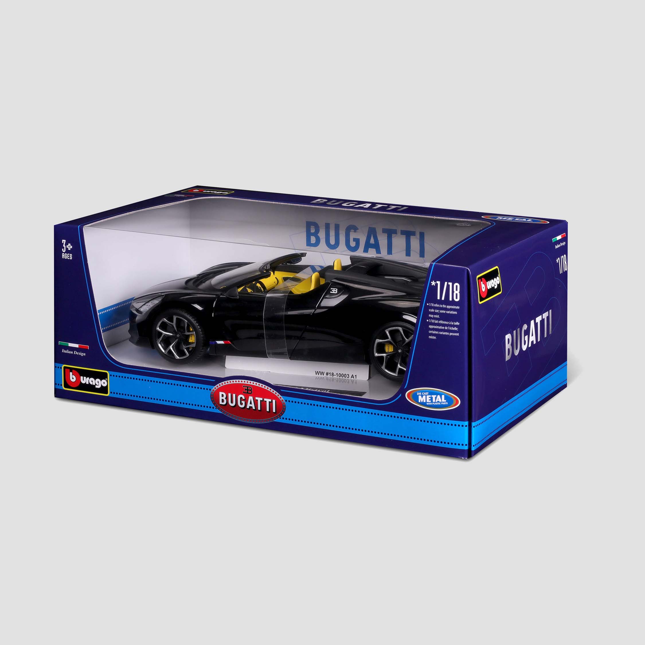 BUGATTI MISTRAL SCALE MODEL 1:18 BLACK - Image 7