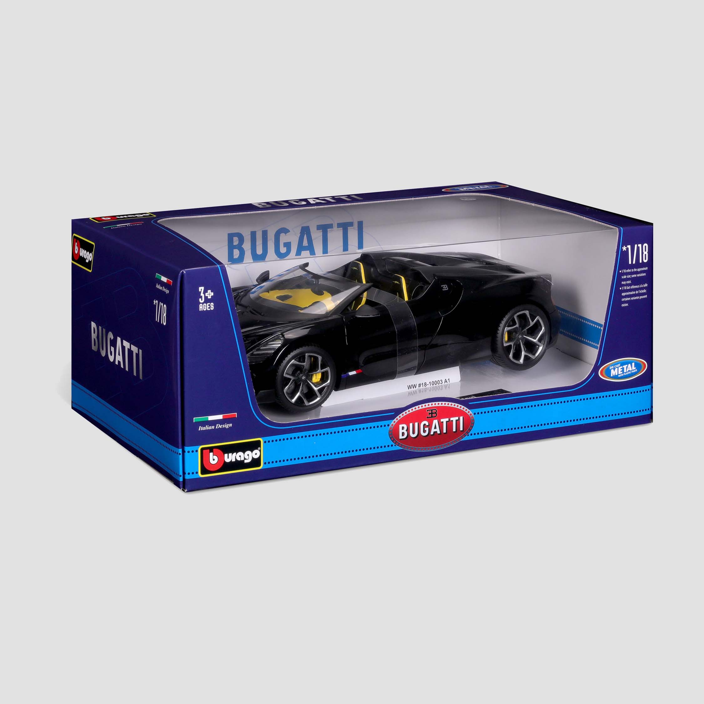 BUGATTI MISTRAL SCALE MODEL 1:18 BLACK - Image 8